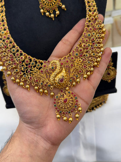Peacock Choker Bridal  Set