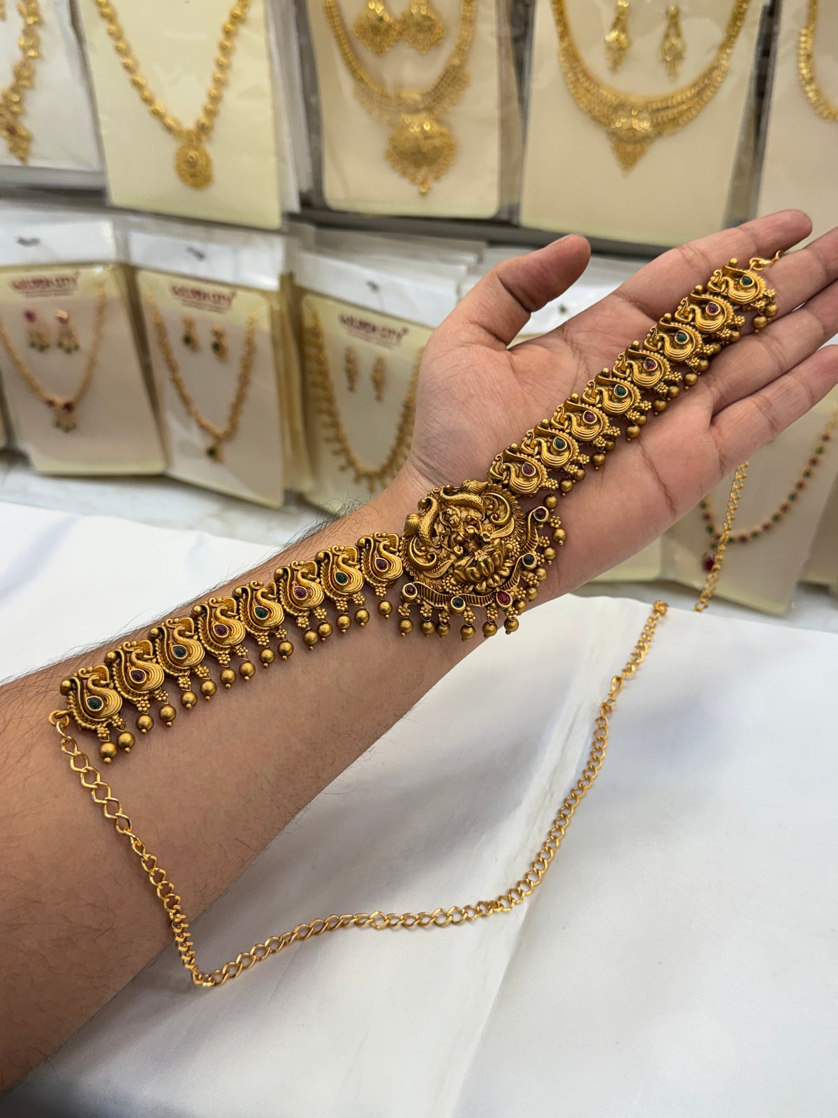 Antique  Gold Beats Hip Chain