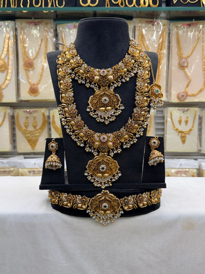 Antique Stone Work  Bridal Set