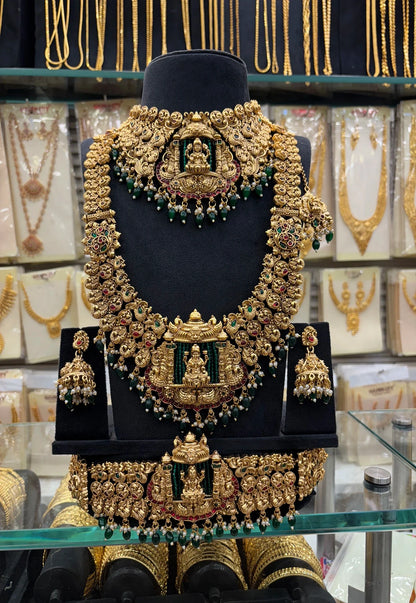 Antique Heavy Bridal Set Green Beats