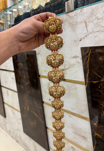 Antique Laxmi Temp Stone Work Long Jada