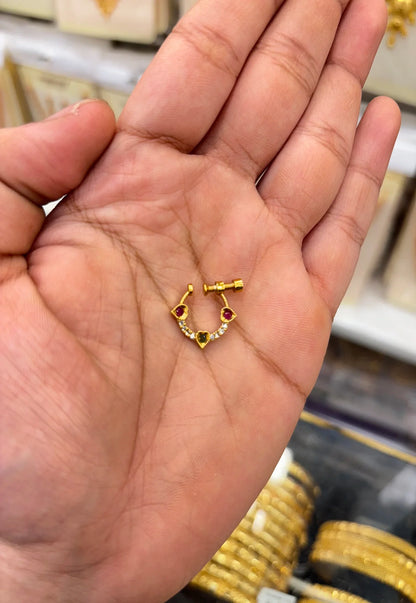 Antique Multi Stone Nose Ring