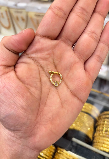 Antique White Stone Nose Ring
