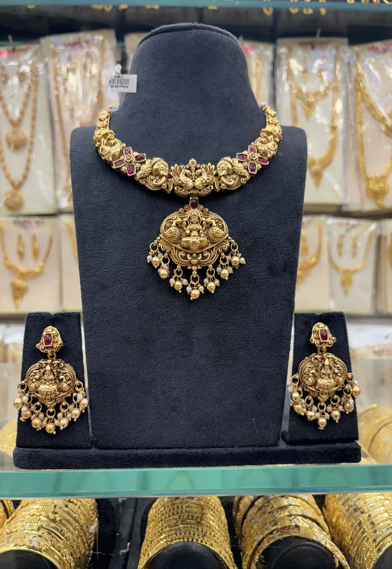 Antique Gold Beats Heavy Necklace