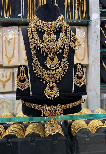Heavy Stone 3 step Bridal Set