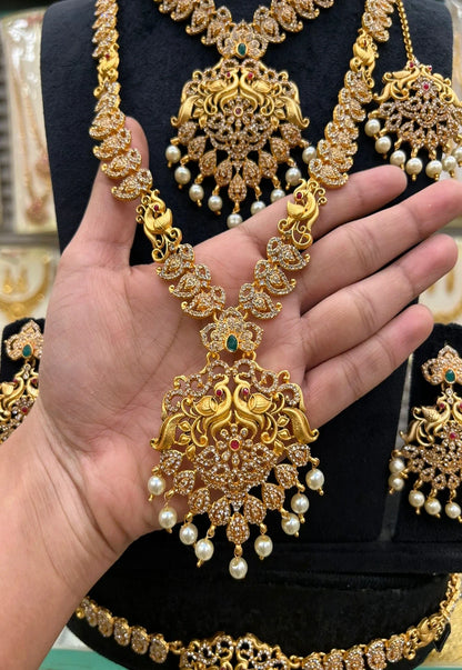 Peacock Stone Bridal Set
