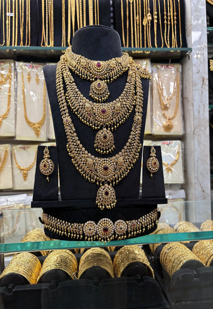 Three Step Gold Beats Bridal Set