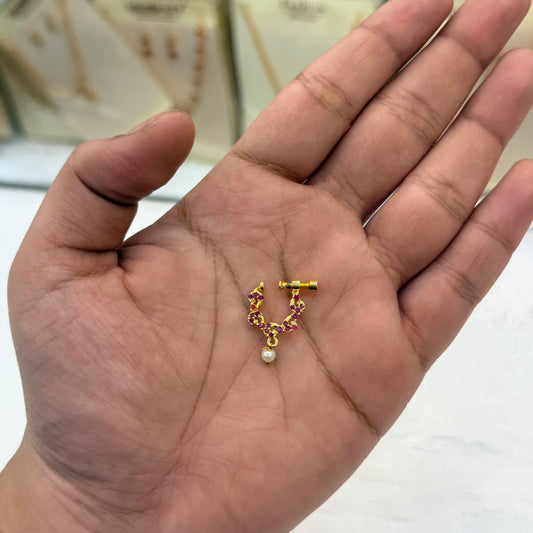 Tiny Ruby Spark Nose Pin