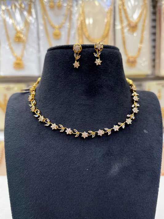 A.D Stone Simple Necklace