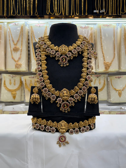 Traditional Antique Stone work Bridal Set