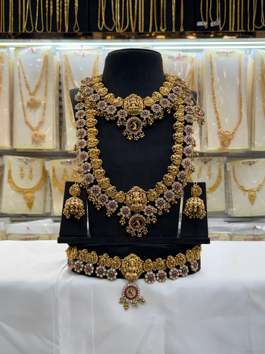 Traditional Antique Stone work Bridal Set