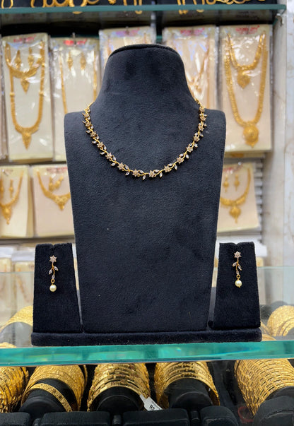 A.D Stone Simple Necklace