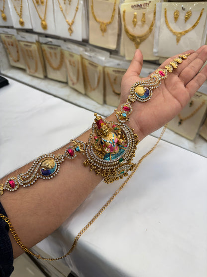 Grand Enamel Stone Design Bridal Set