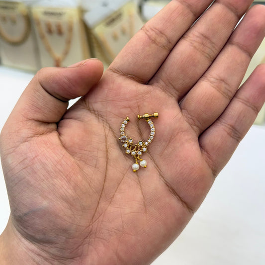 South Indian Ruby Bridal Nose Pin