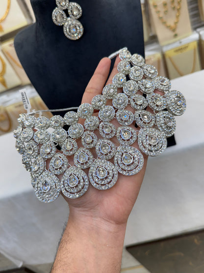 White Kundan stone Necklace