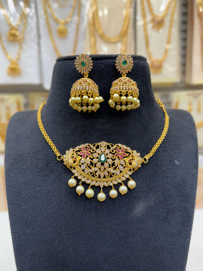 Antique Stone Choker jumki