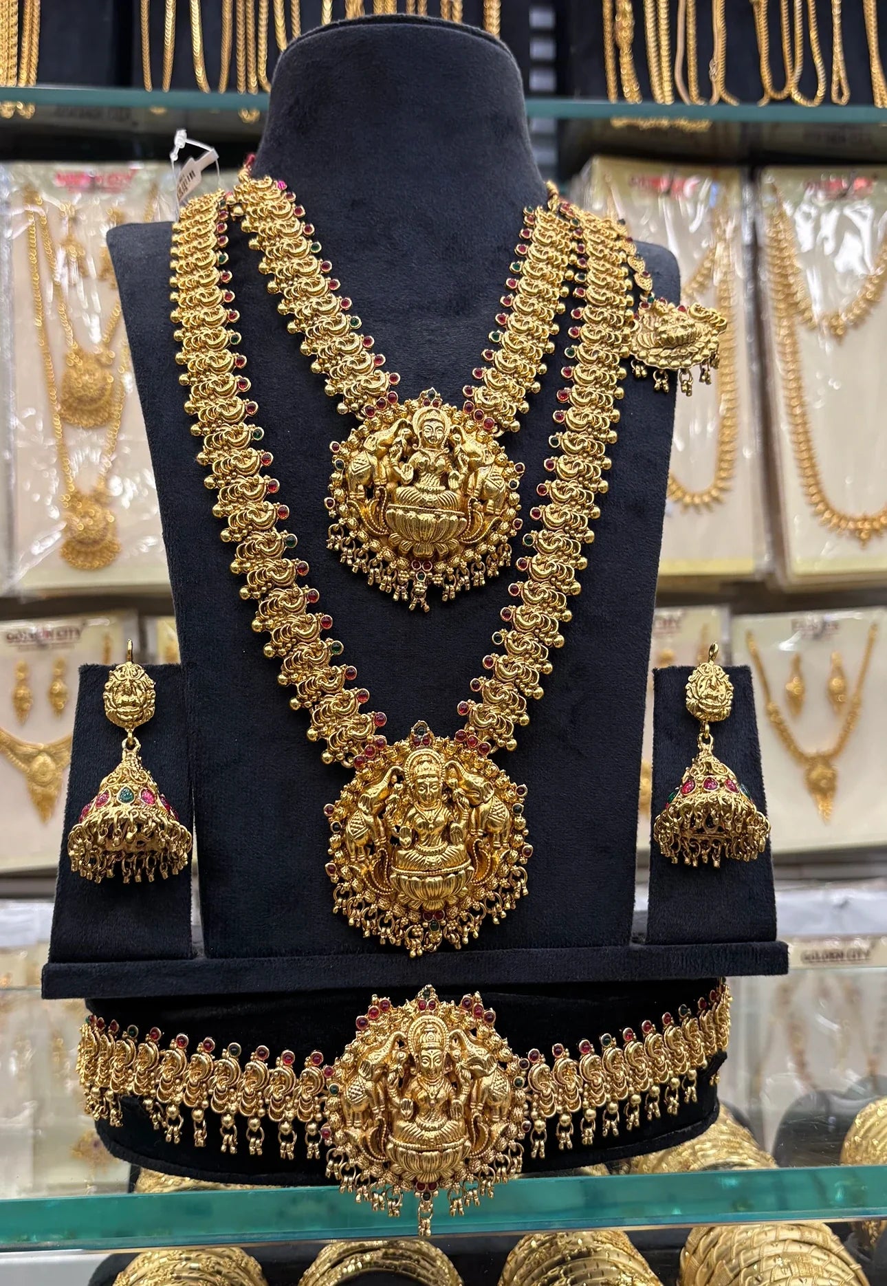 Antique work Laxmi dollar Design Bridal Set