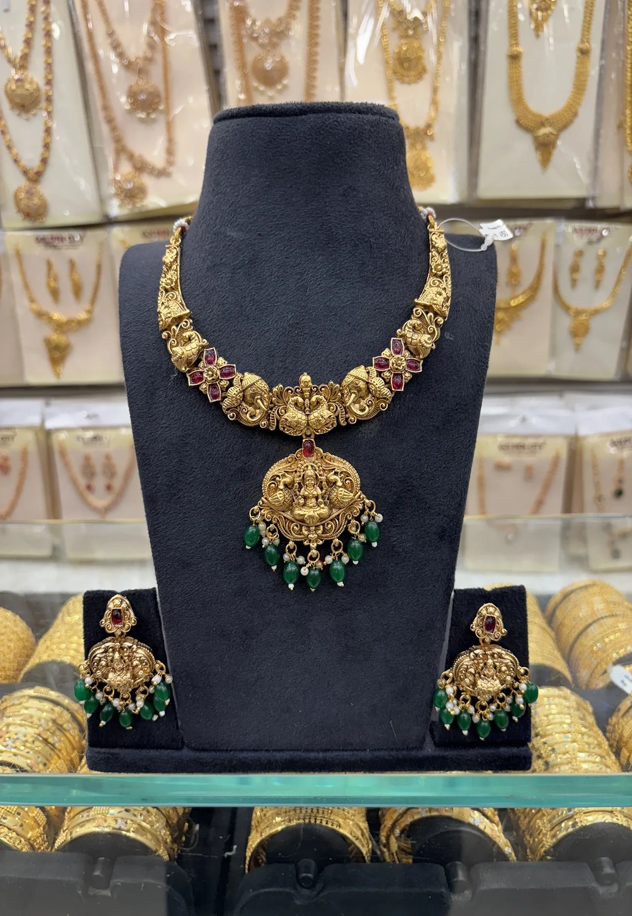 Antique Green Beats Heavy Necklace