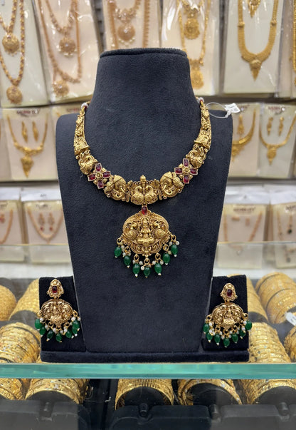 Antique Green Beats Heavy Necklace