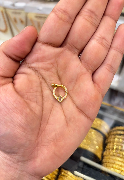 Antique White Stone Nose Ring