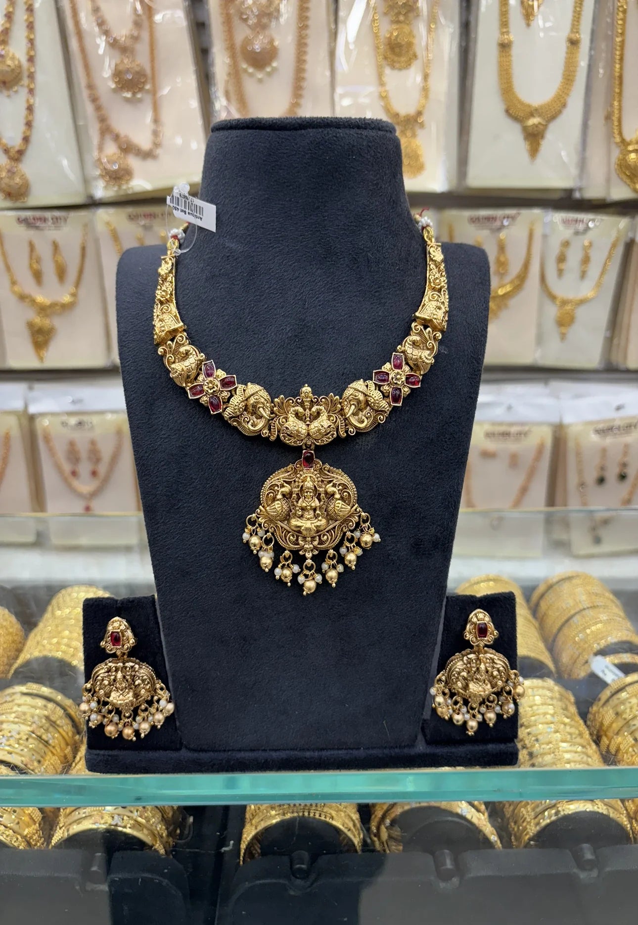Antique Gold Beats Heavy Necklace