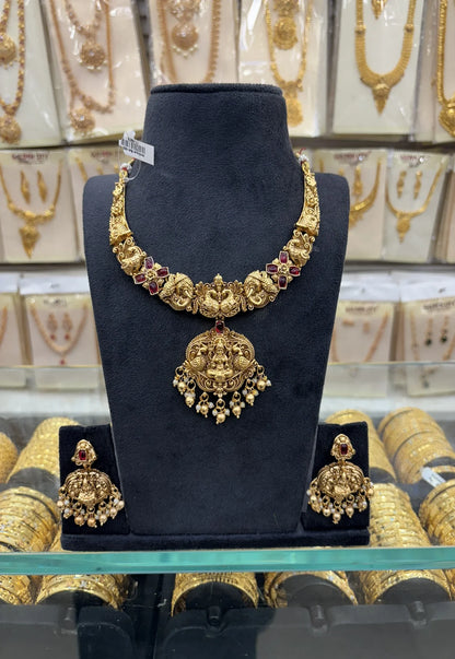 Antique Gold Beats Heavy Necklace
