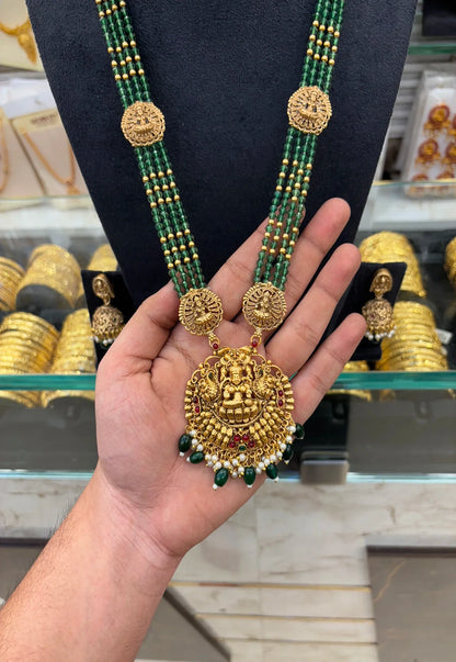 Green Beats Lakshmi Pendant Long Haram