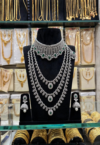Nayantara Inspire A.D Green Stone Set
