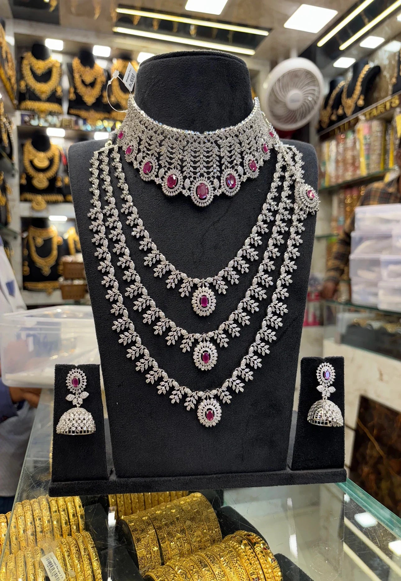 Nayantara Inspire A.D Pink Stone Set