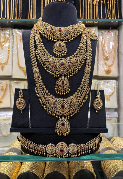Three Step Gold Beats Bridal Set
