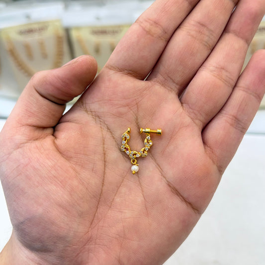 South Indian Ruby Bridal Nose Pin