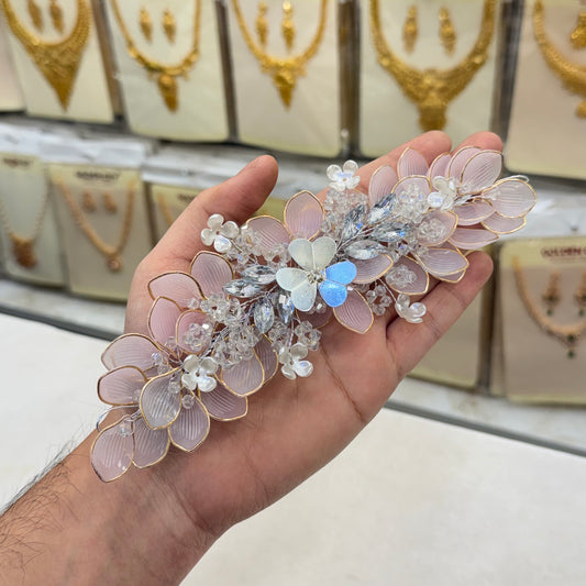 Peach Crystal Hair Accessories