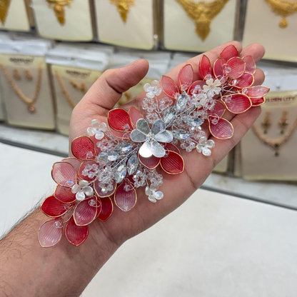 Red Crystal Hair Accessories