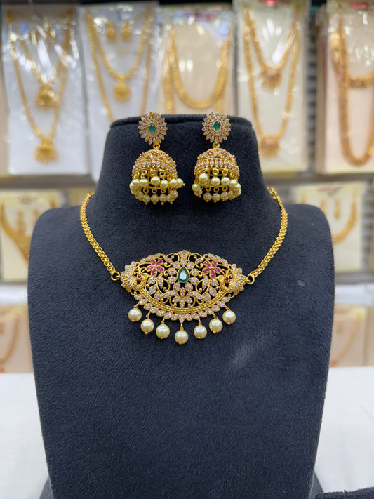 Antique Stone Choker jumki