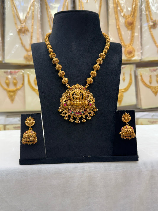 Antique Lakshmi Dollar Chain Stone