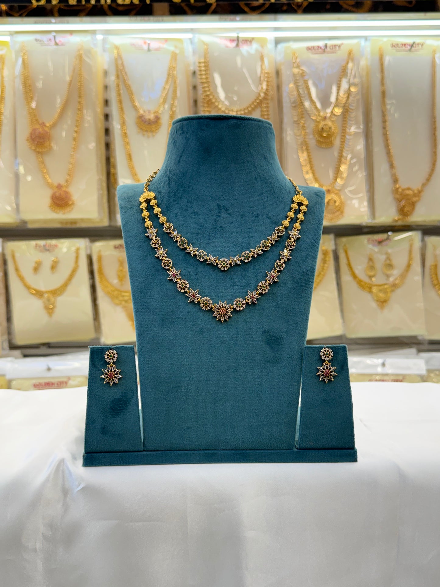 Layer A.D Stone Necklace
