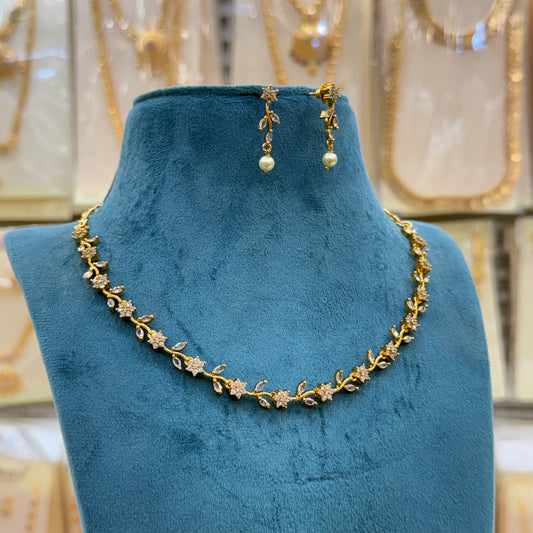 A.D Stone Simple Necklace