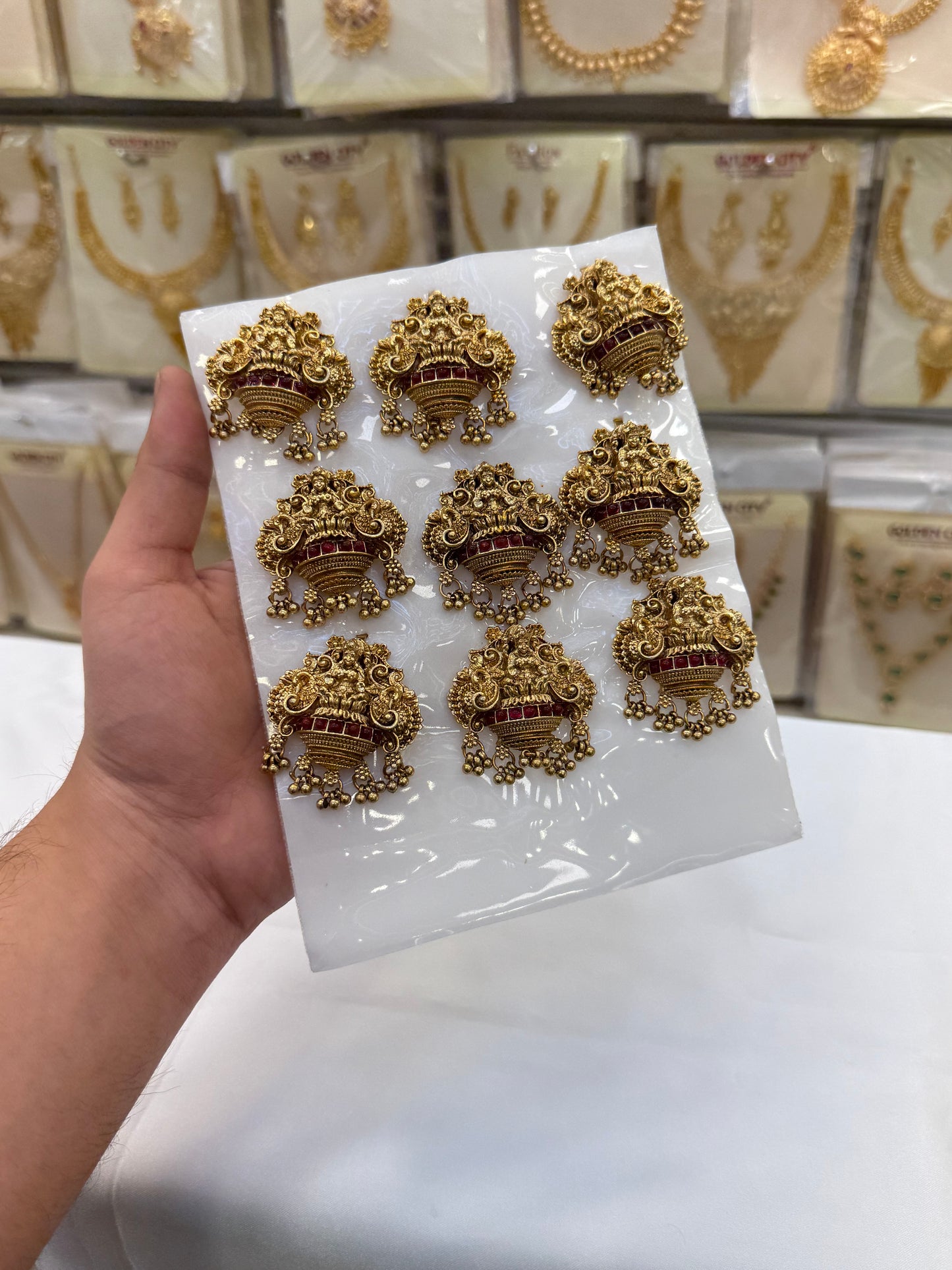 Temple Style Bridal Jada Billai – 9 Pieces