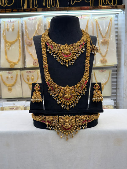 Coral Stone Work Bridal Set