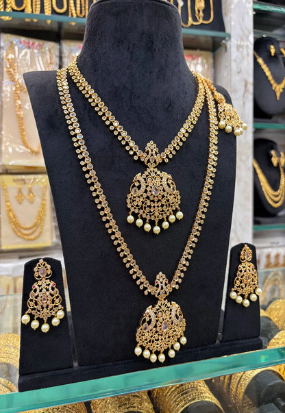 A.D Gold  White Stone Combo Set Guarantee Polish