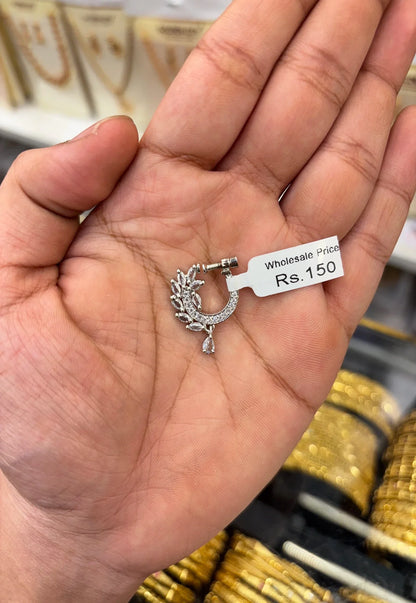 A.D Stone Silver Nose Ring