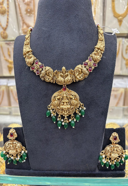 Antique Green Beats Heavy Necklace