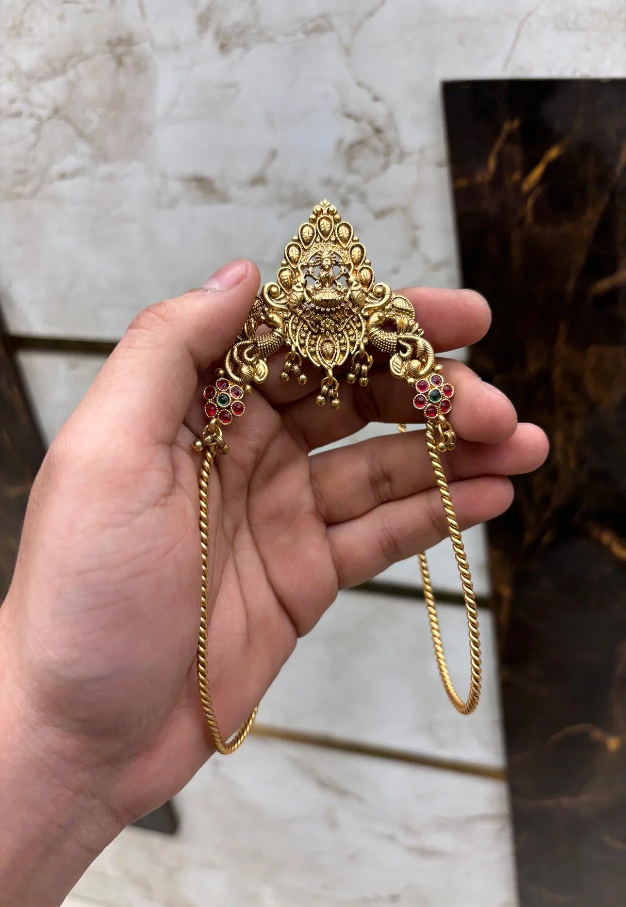 Antique Venky Pair Gold Beats