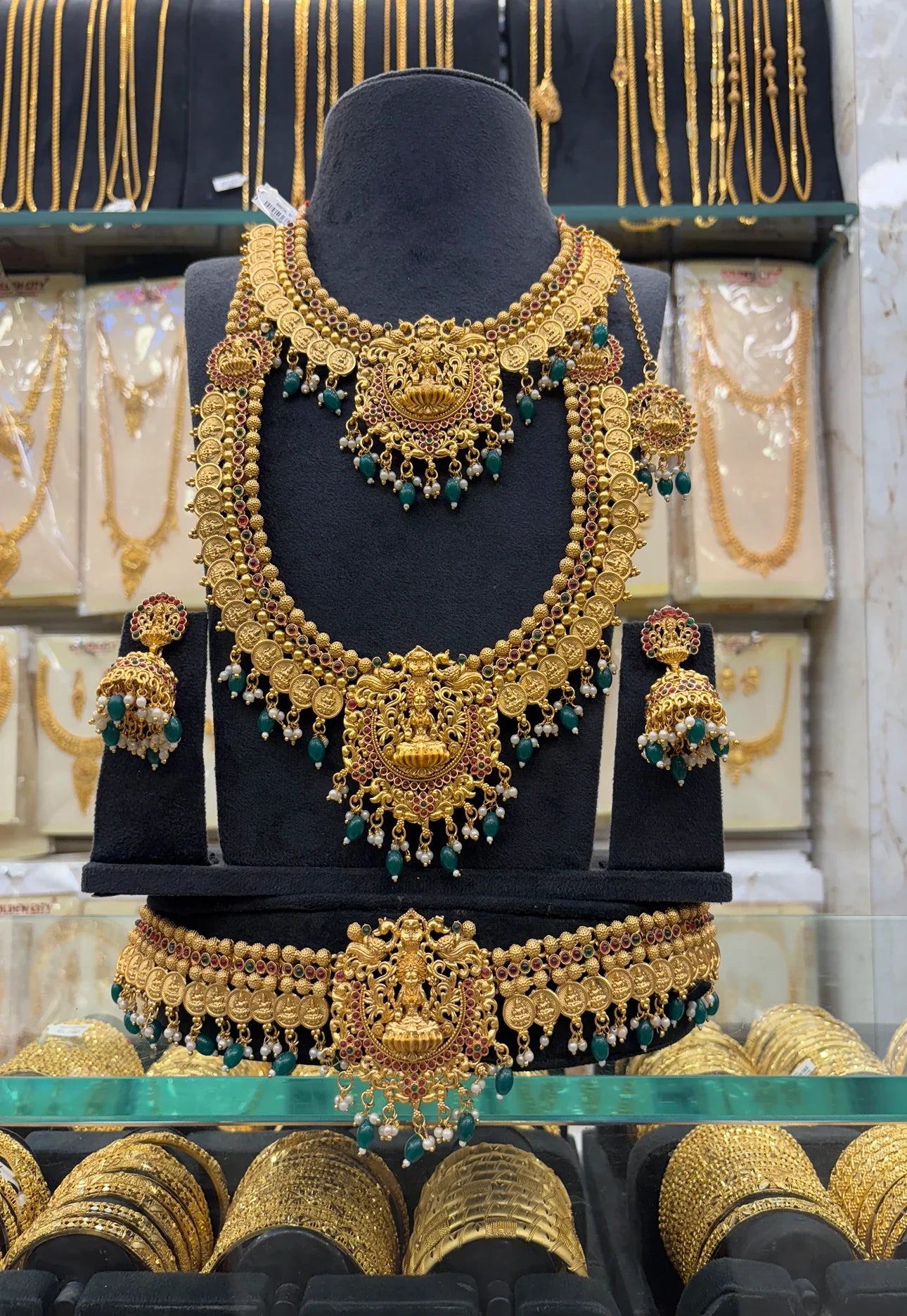 Kasimalai Bridal Set Green Beats