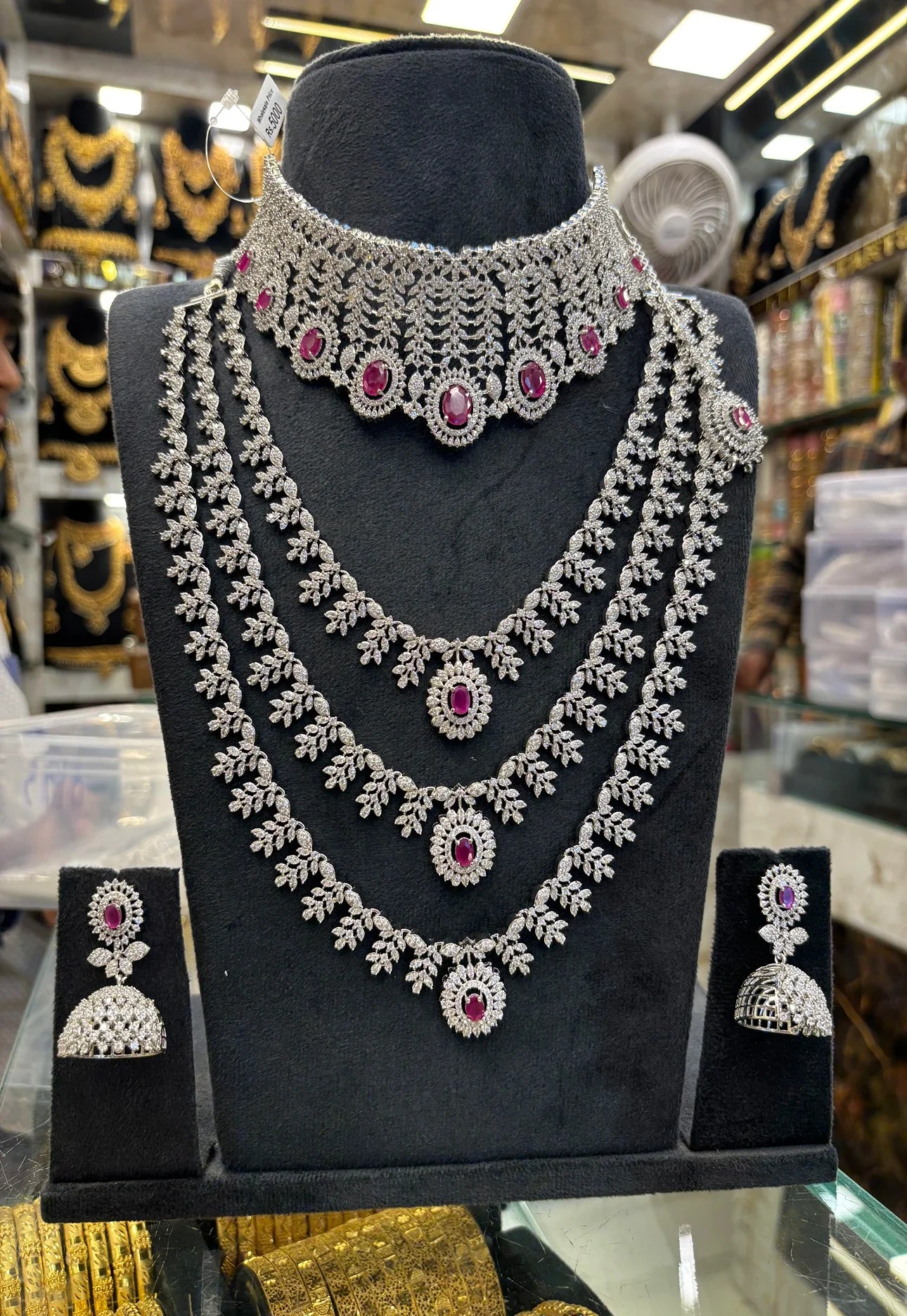 Nayantara Inspire A.D Pink Stone Set