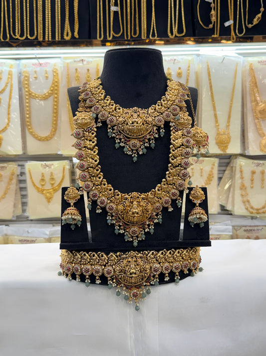 Pastel Beats Stone Work Bridal Set - limited stock