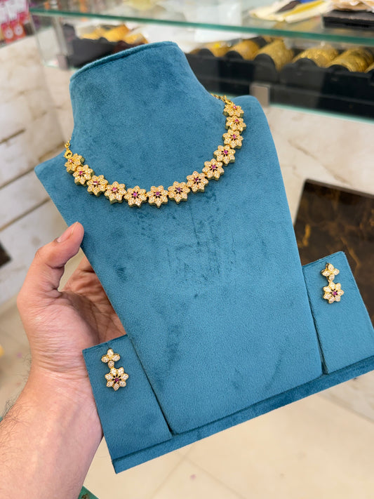 Lotus AD Pink  Necklace