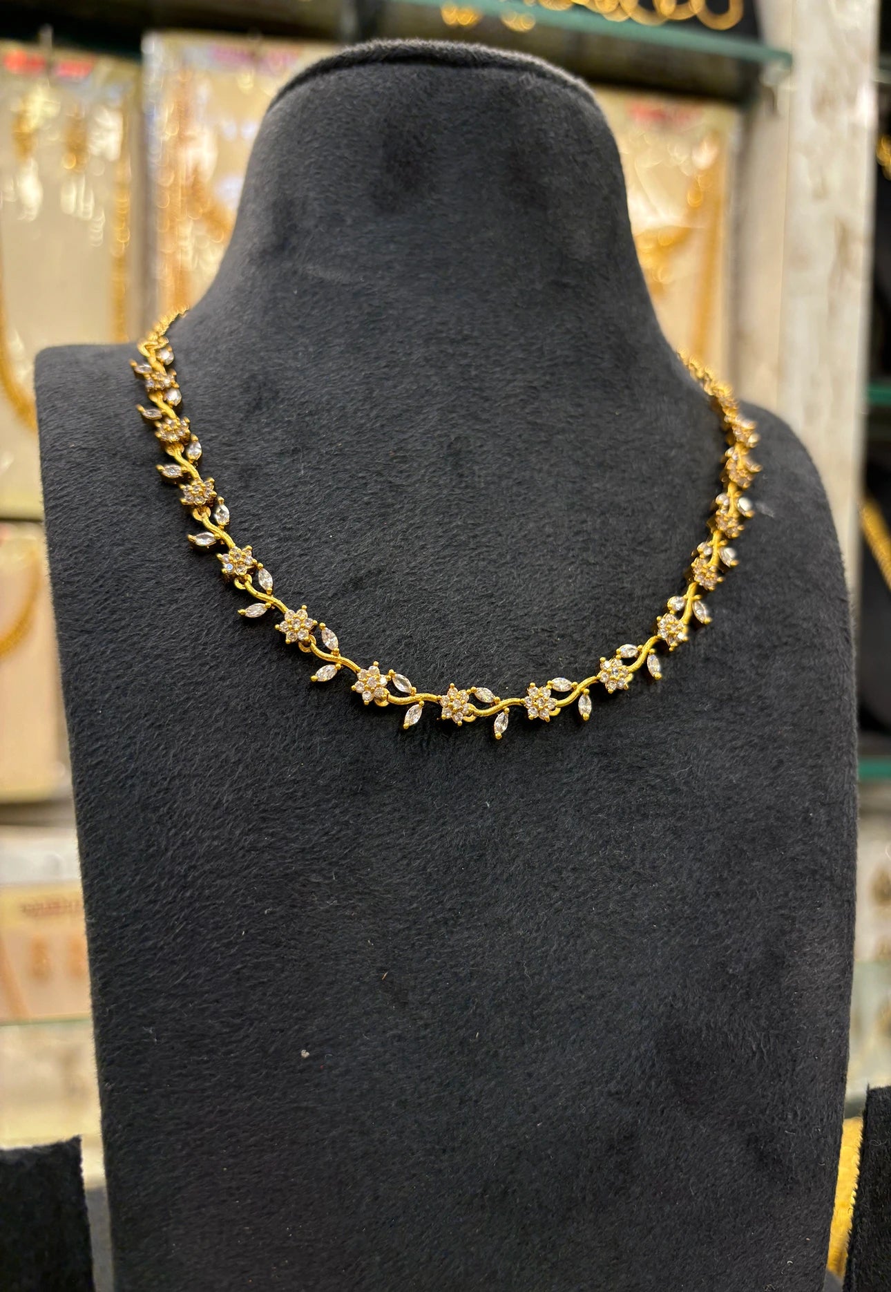A.D Stone Simple Necklace
