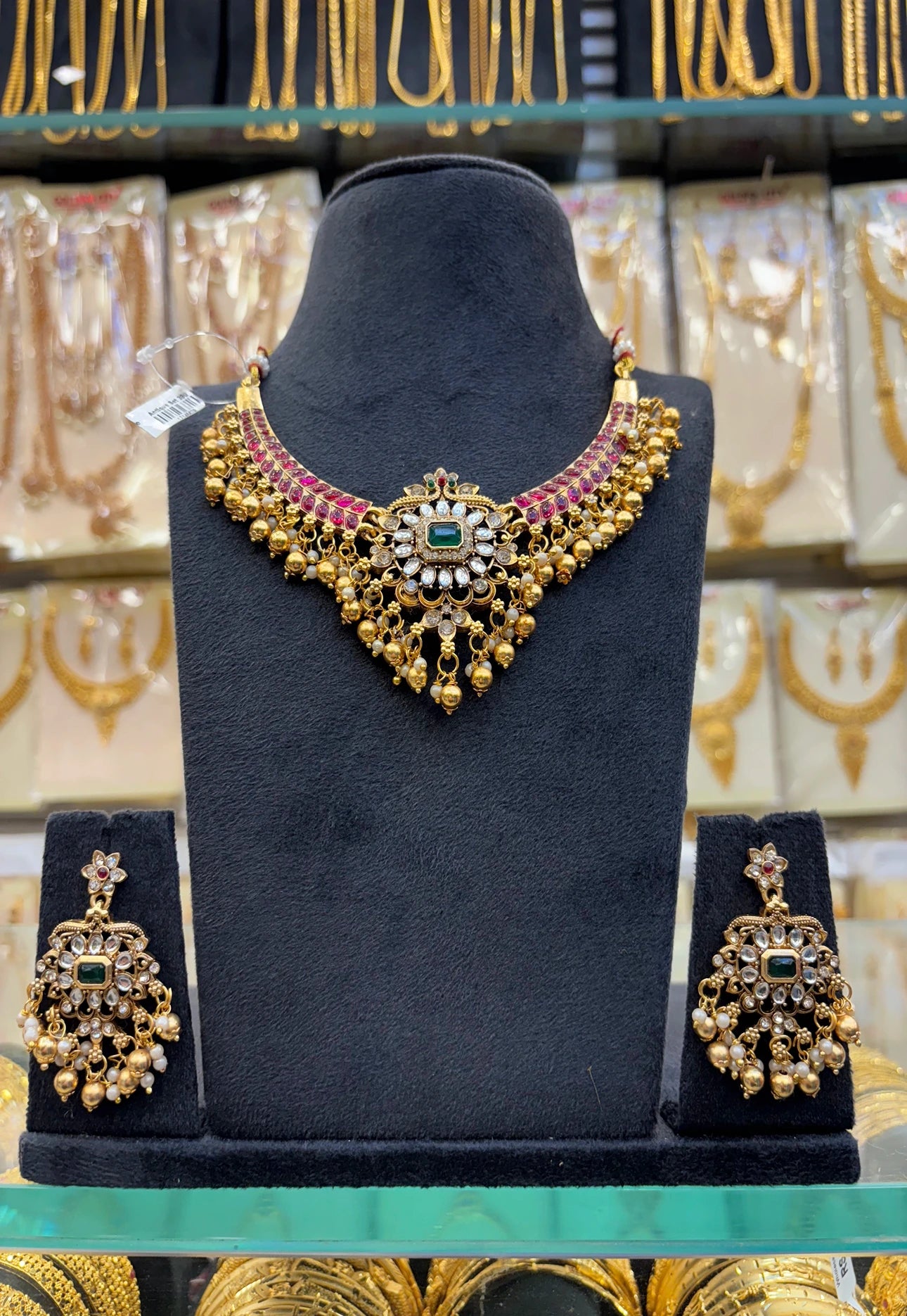 Antique Ruby Stone Necklace