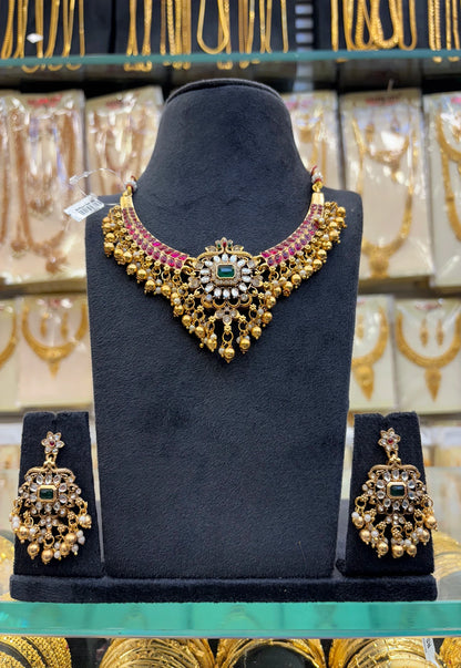 Antique Ruby Stone Necklace